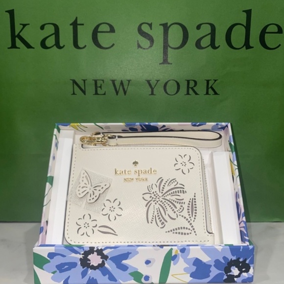 Kate Spade Perforated butterfly Wristlet
